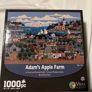 Black and Blue Folk Art Puzzle 1000 Pieces by